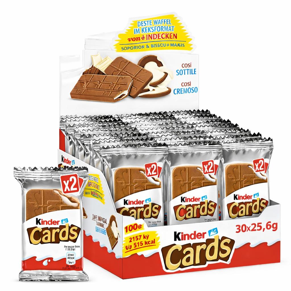 kinder Cards 30er Karton | 30 x 25,6 g