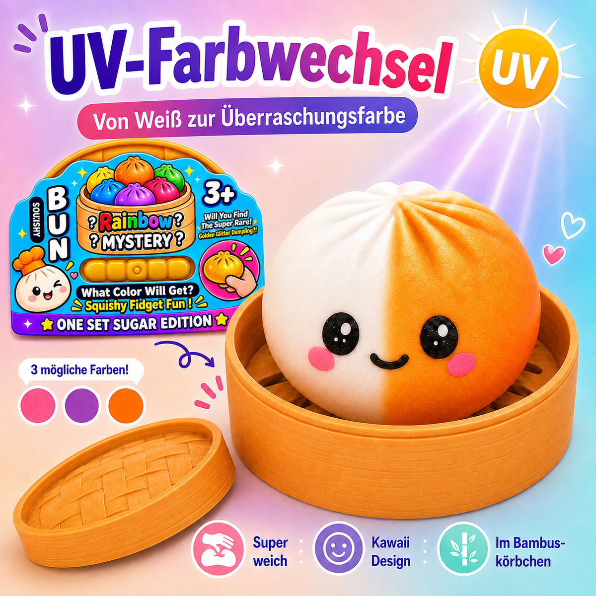 Mystery Dumpling UV-Farbwechsel 8,5cm