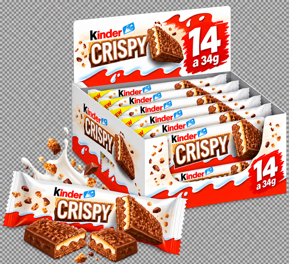 Kinder Crispy 14er Pack | 14 Riegel a 34g