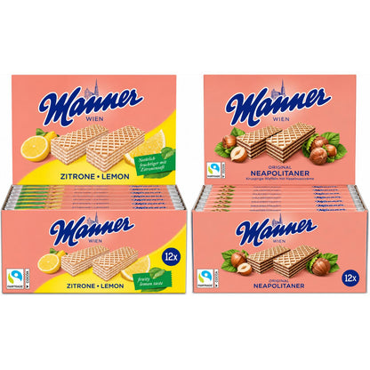 Manner Schnitte Zitrone, Neapolitaner original 75g