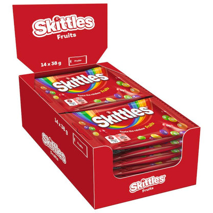 Skittles Kaubonbons Fruit & Crazy Sours 14er Karton | 14x38g