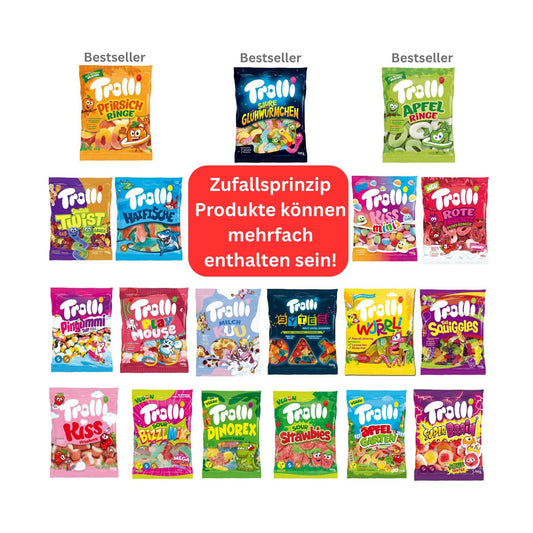 TROLLI Fruchtgummi SPARSET 42x150g Mix Box – Verschiedene Sorten