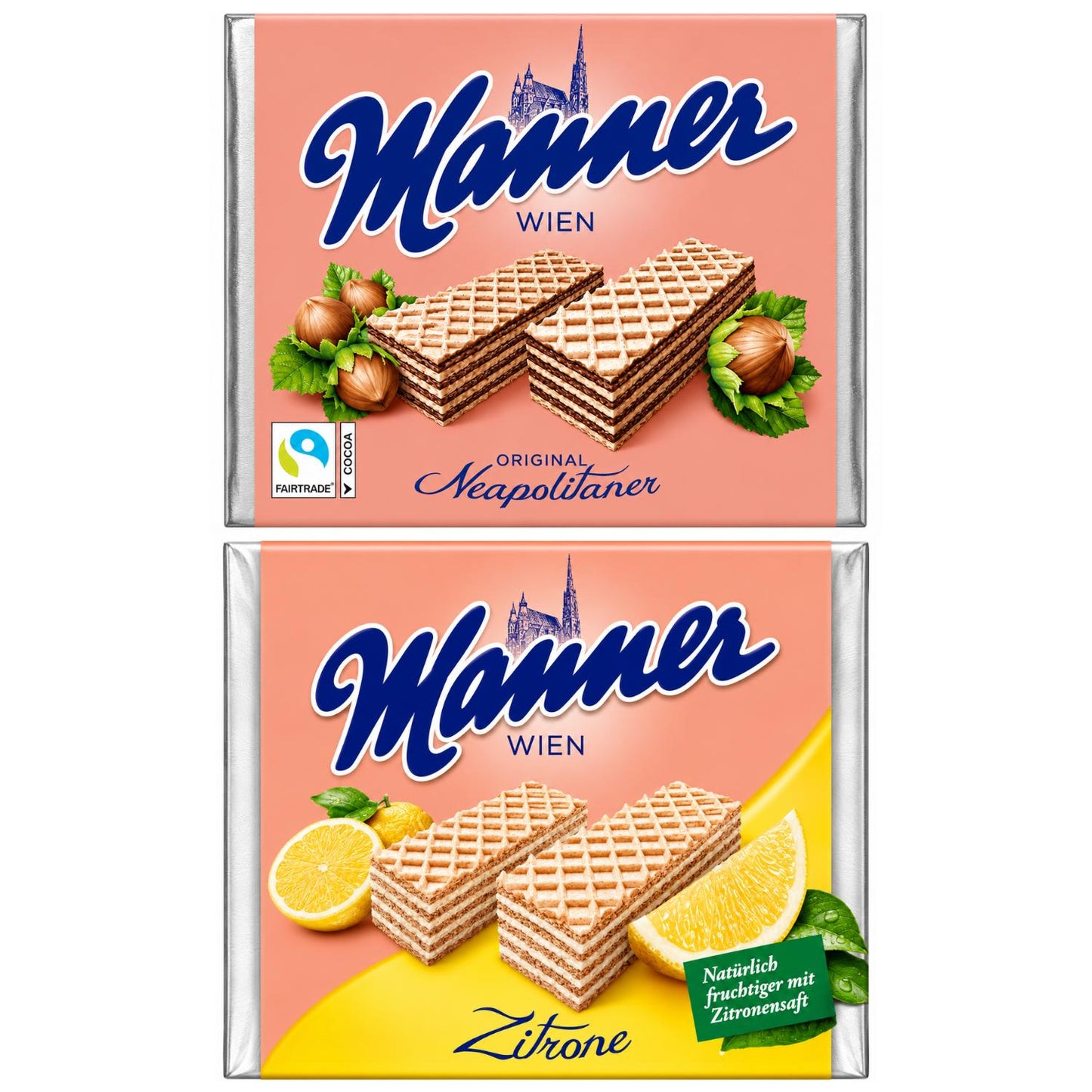Manner Schnitte Zitrone, Neapolitaner original 75g