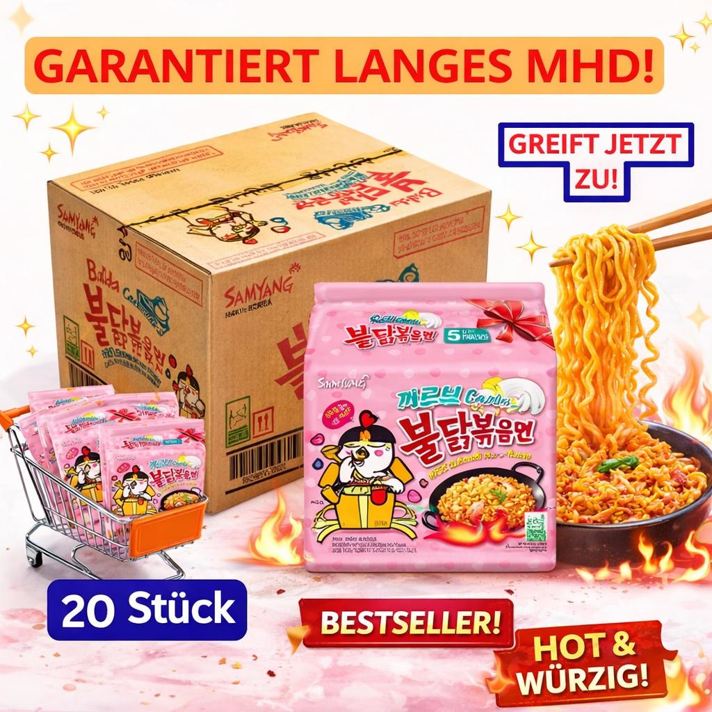 Samyang Buldak Hot Chicken Ramen – 20er MEGA Bundle 20x140g