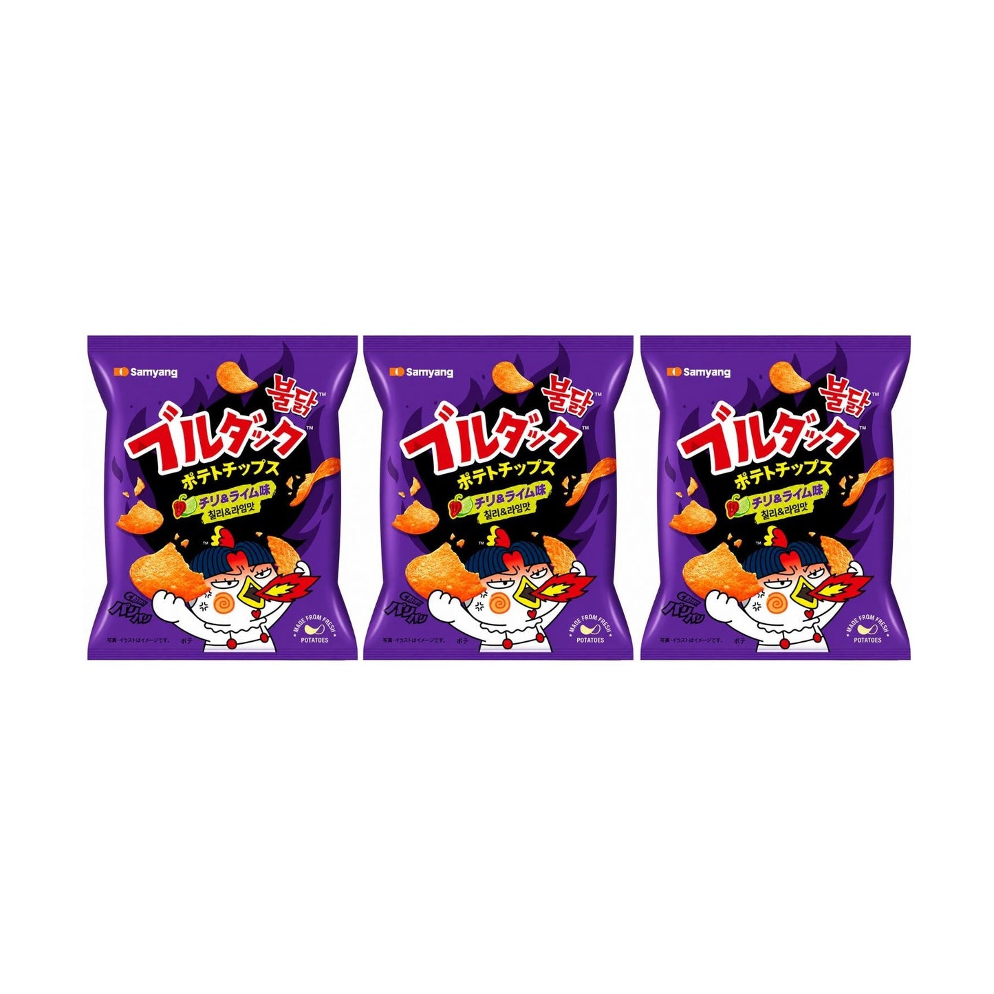 3er Pack - Samyang - Buldak Chips 55g | 3 x 55g