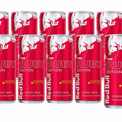 Red Bull Ruby Edition - Birne Zimt Geschmack, energetisches Getränk mit einzigartigem Aroma und Geschmack