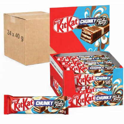 Nestle Kitkat Riegel 24er Karton | 24 x 41,5g/40g / KitKat Chunky Peanut-Butter | 24 x 42g