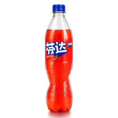 Fanta Asia Pet 0,5L - Jasmine Peach, White Peach, Grape, Watermelon, Green Apple Geschmäcker - 12 Monate Haltbarkeit