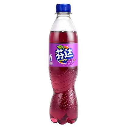 Fanta Asia Pet 0,5L - Jasmine Peach, White Peach, Grape, Watermelon, Green Apple Geschmäcker - 12 Monate Haltbarkeit