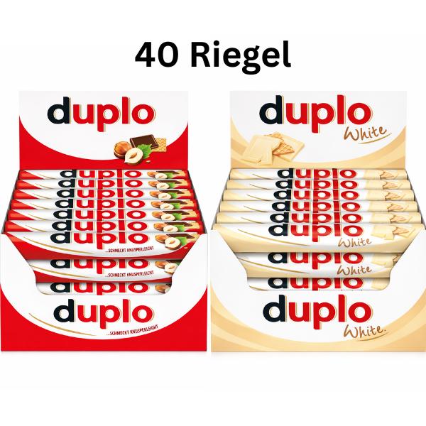 Duplo Schokoladenriegel Classic & White 40er Karton | 40 x 18,2 g
