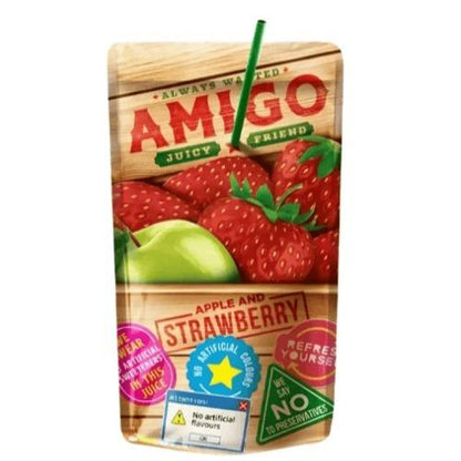 Amigo Fruchtgetränke 200 ml – Verschiedene Sorten | Mit Strohhalm | Fruchtiger Drink für unterwegs