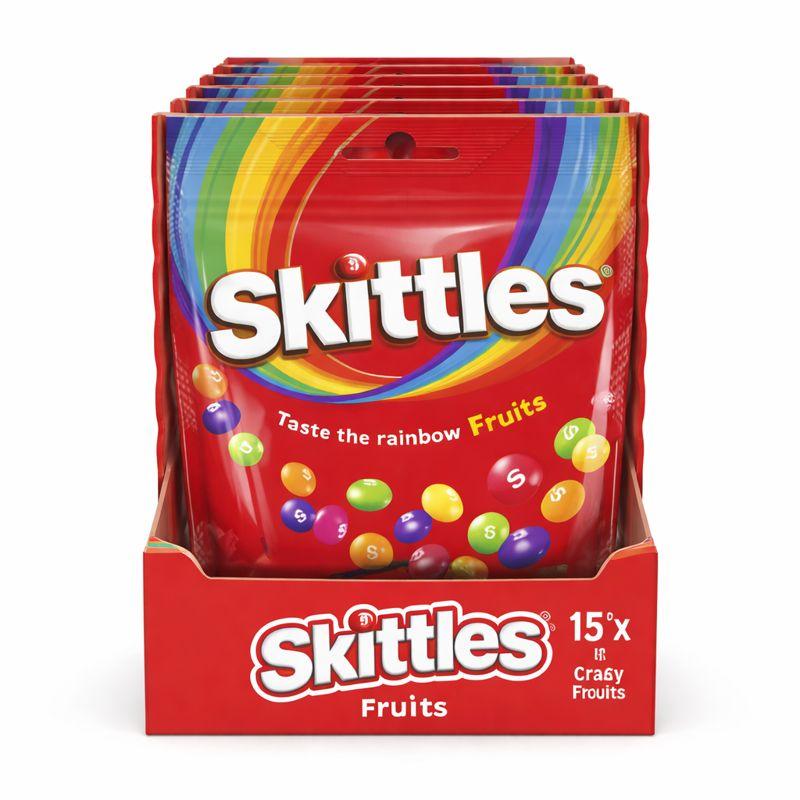 Skittles Fruits & Crazy Sour 136g – Fruchtige Kaubonbons Verschiedene Sorten