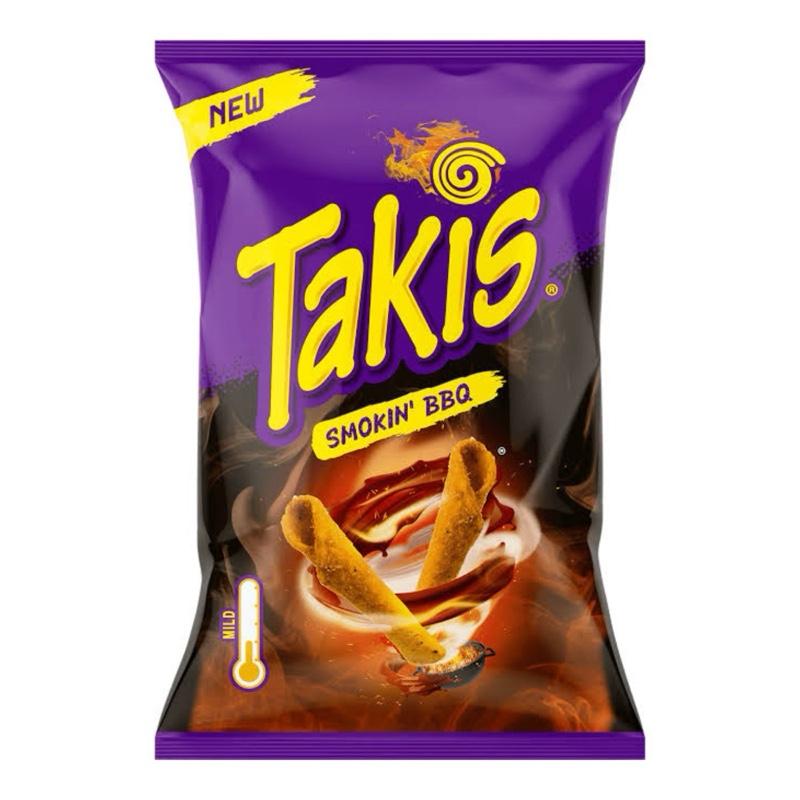 Takis Smokin' BBQ 100g - Knusprige Maischips mit intensivem Rauchig-Würzigen Geschmack für Filmabende und Freunde