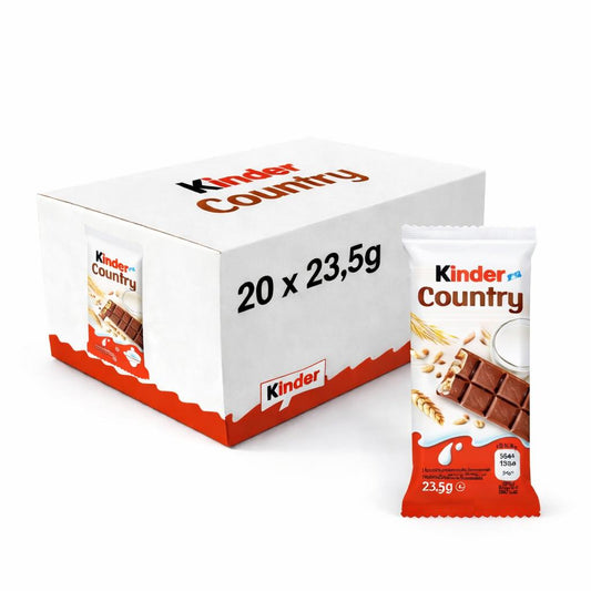Kinder Country 20er Pack 20 x 23,5g Leckere Schokoladenriegel für Kinder