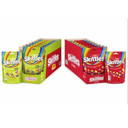 Skittles Fruits & Crazy Sour 136g – Fruchtige Kaubonbons Verschiedene Sorten