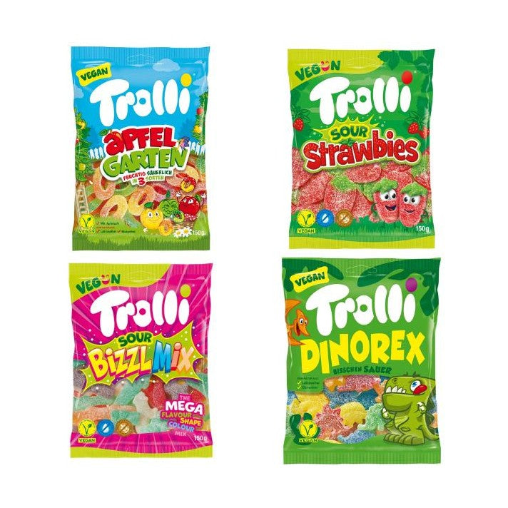 Trolli Fruchtgummi Süßigkeiten 150g – Verschiedene Sorten | 21x150g Box