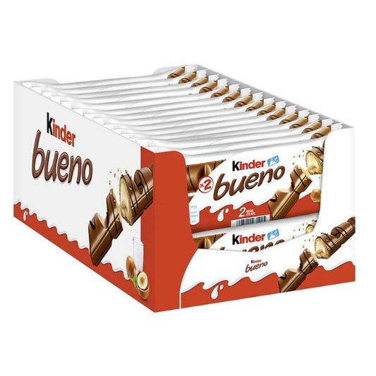 Kinder Bueno Schokolade - Box mit 30x2 Riegel - Kinder Bueno White, Kinder Bueno Original