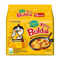 Samyang Buldak Cheese Ramen 5er Pack 140g - koreanische Instant-Nudeln mit Käsesauce und Buldak-Schärfe Halal-zertifiziert