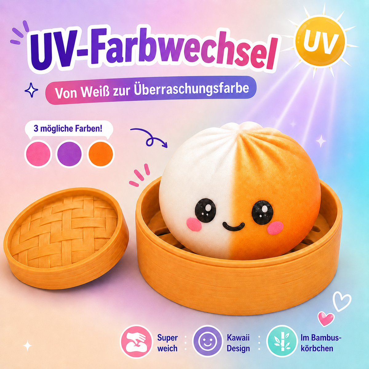Mystery Dumpling UV-Farbwechsel 8,5cm