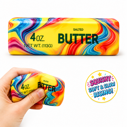 Squishy Butter – Weiche Knetbutter zum Drücken, Kneten & Entspannen - Classic und Bunt