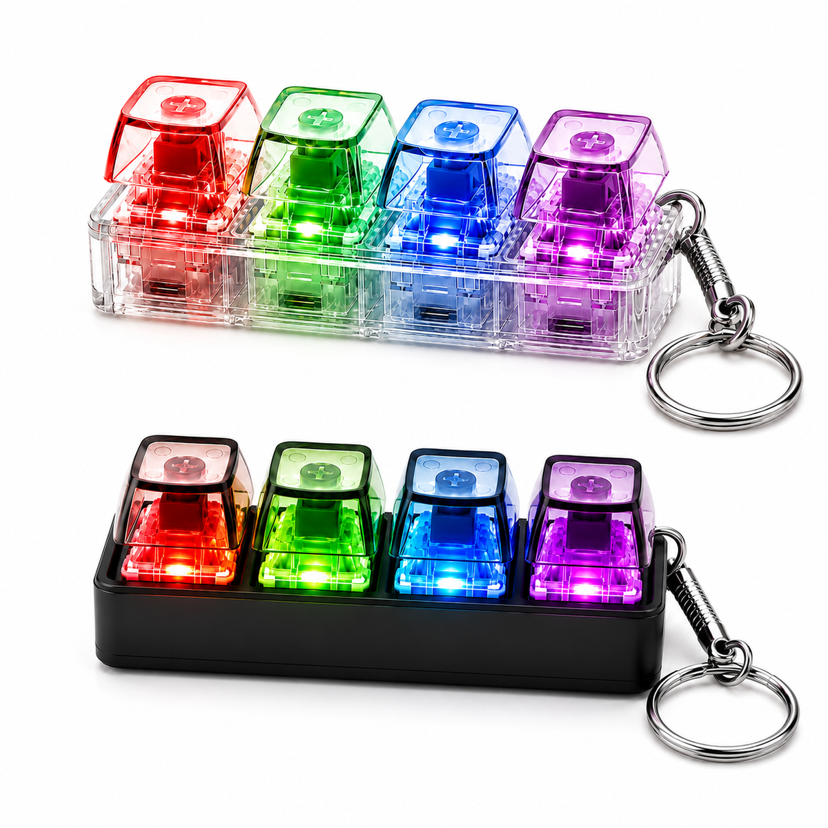 Fidged RGB Tastatur - Transparent & Schwarz