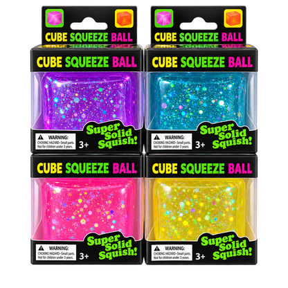 Cube Squeeze Ball Glitzer