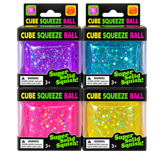 Cube Squeeze Ball Glitzer