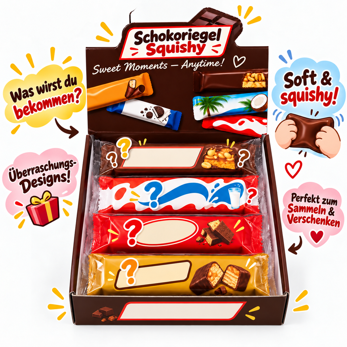 Schokoriegel Squishy Groß versch. Riegel 1x
