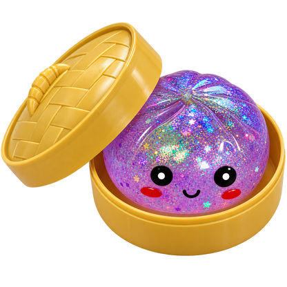 Squishy Dumpling Mistery Glitzer LED 8,5cm