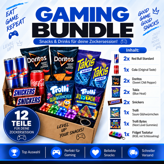🎮 Gaming Bundle XL – dein Snack-Vorrat für die nächste Session