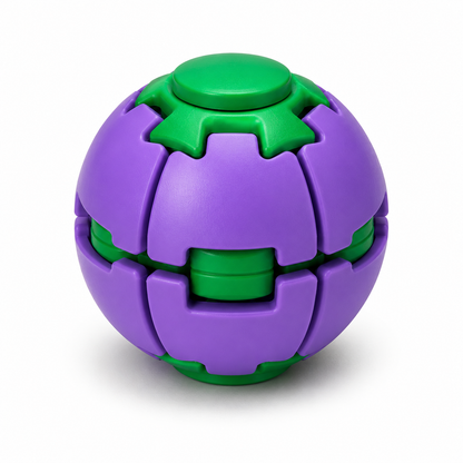 Fidget Spinner Ball 3D – Verformbarer Transforming Ball zum Drücken & Drehen – Anti Stress Spielzeug