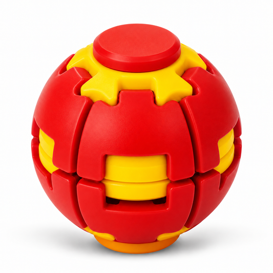 Fidget Spinner Ball 3D – Verformbarer Transforming Ball zum Drücken & Drehen – Anti Stress Spielzeug