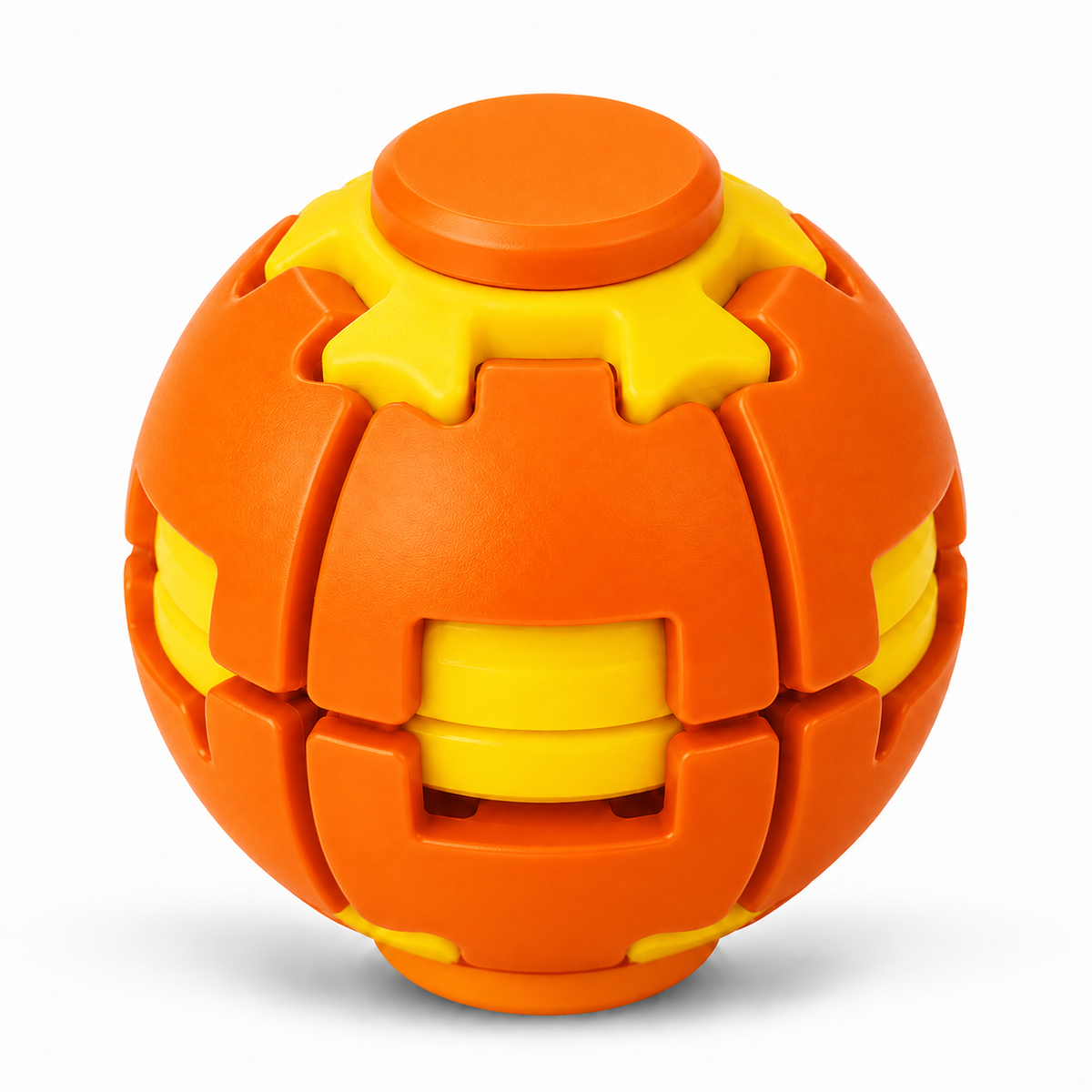 Fidget Spinner Ball 3D – Verformbarer Transforming Ball zum Drücken & Drehen – Anti Stress Spielzeug