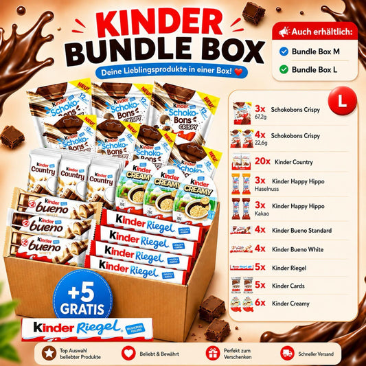 Kinder Ferrero Bundle Box – Süßigkeiten Mix S, M & L