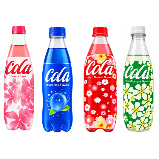 Cola China verschiedene Sorten 400ml - Blueberry, Pear Blossom, Peach Blossom, Sakura Flavour