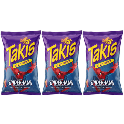 3er - Set - Takis - Blue Heat - Spiderman Edition - 100g