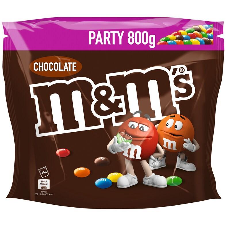 M&M’s Party Beutel 800g – XXL Schokolinsen Chocolate & Peanut