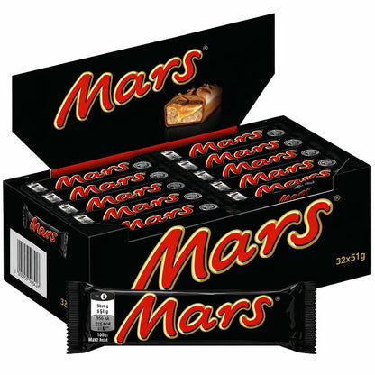 Mars Display Box Sortiment – Vorratsboxen (Twix, Snickers, Mars, Bounty, M&M's, MilkiWay & Maltesers)