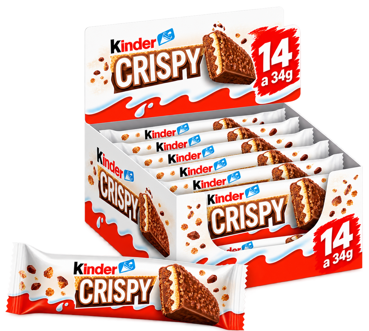 Kinder Crispy 14er Pack | 14 Riegel a 34g