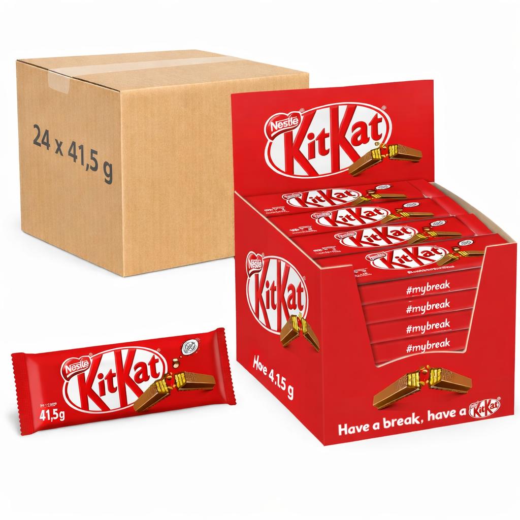 Nestle Kitkat Riegel 24er Karton | 24 x 41,5g/40g / KitKat Chunky Peanut-Butter | 24 x 42g
