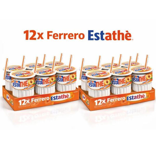 Ferrero Estathè 12er Pack | 12 x 200ml Erfrischender italienischer Eistee mit feinem Pfirsichgeschmack praktische Portionsbecher