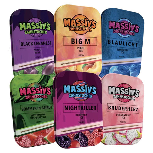 Massiv’s Zahnstocher | Aromatisiert | Metalldose