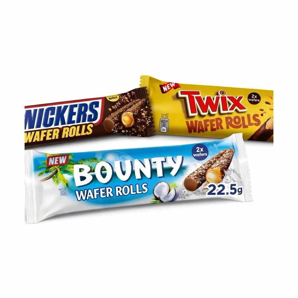 Bounty / Snickers / Twix / Wafer Rolls 24g