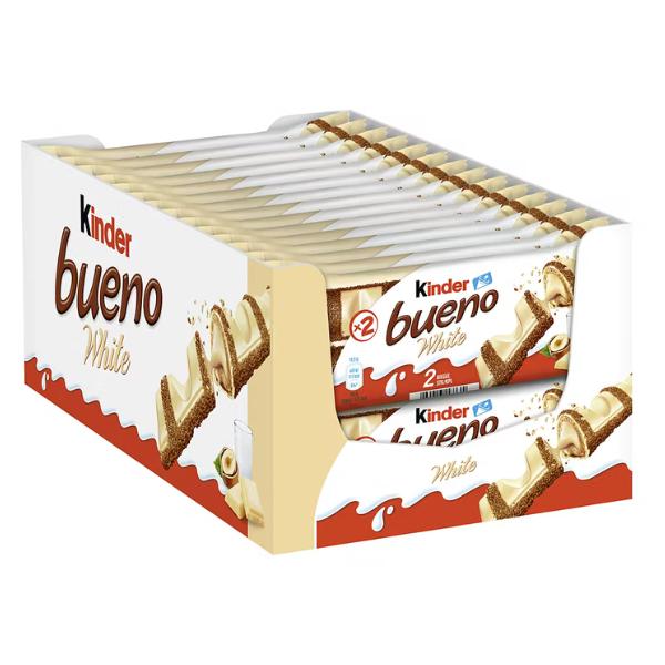 Kinder Bueno Schokolade - Box mit 30x2 Riegel - Kinder Bueno White, Kinder Bueno Original