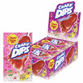 Chupa Chups Crazy Dips Erdbeere Lutscher mit Erdbeergeschmack & Brausepulver mit Knistereffekt 24er Karton | 24 x 14g