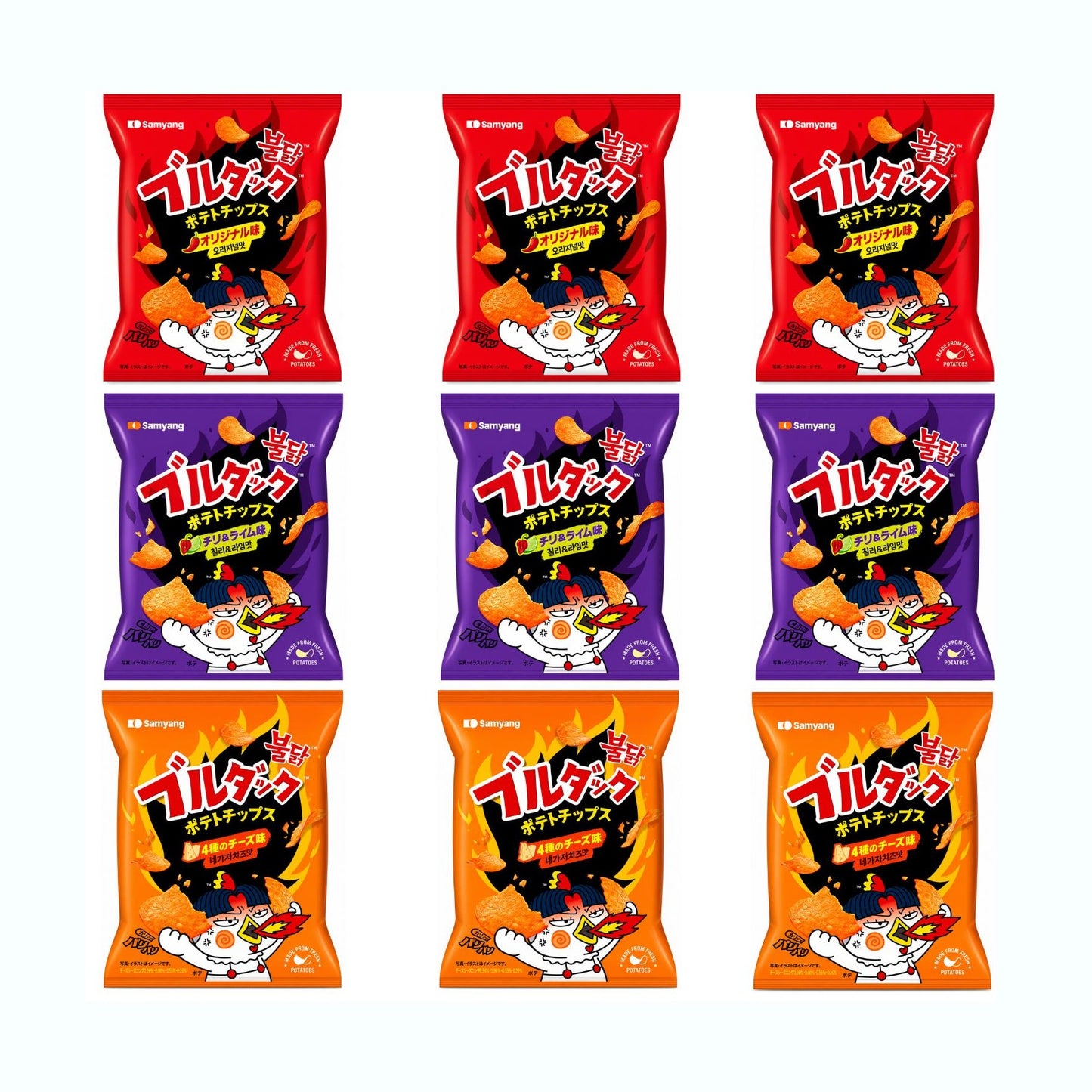 3er Pack - Samyang - Buldak Chips 55g | 3 x 55g