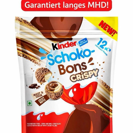 10x Kinder Schoko-Bons Crispy 67,2g Bundle Import