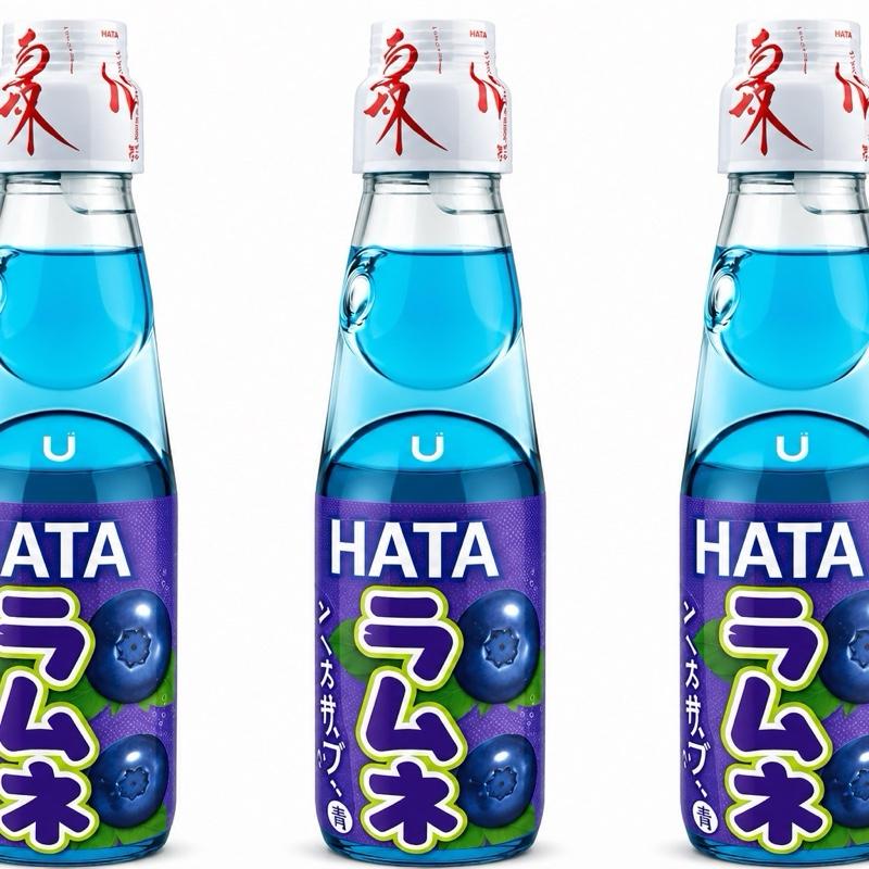Hata Ramune Blueberry – Japanisches Erfrischungsgetränk mit Kohlensäure