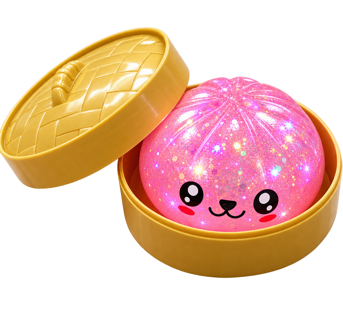 Squishy Dumpling Mistery Glitzer LED 8,5cm