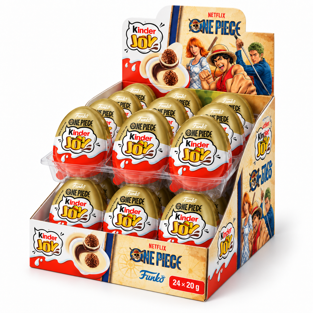 Kinder Joy One Piece Edition 24er-Karton – Seitenansicht